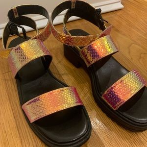 Mix No. 6 Rose Multi Iridescent Platform Sandal